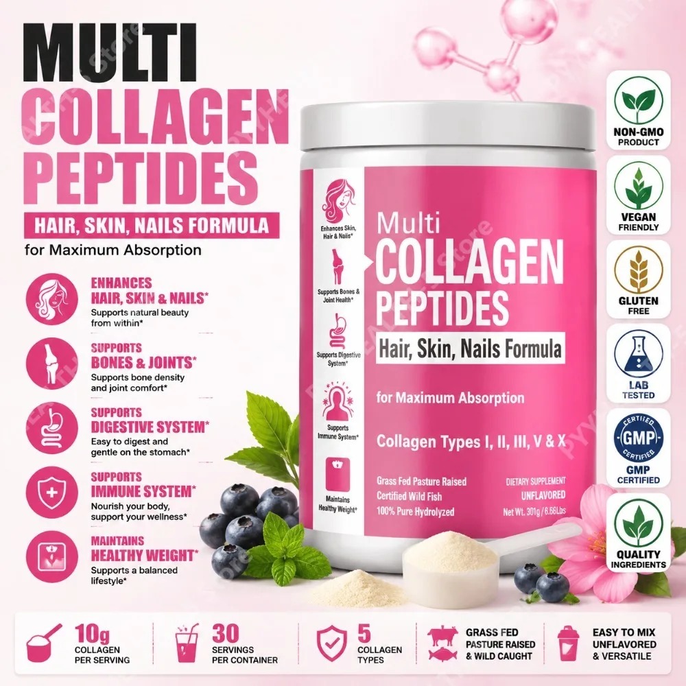 Collagen Peptide Powder - Bubuk Kolagen Multi Hidrolisat dengan Suplemen