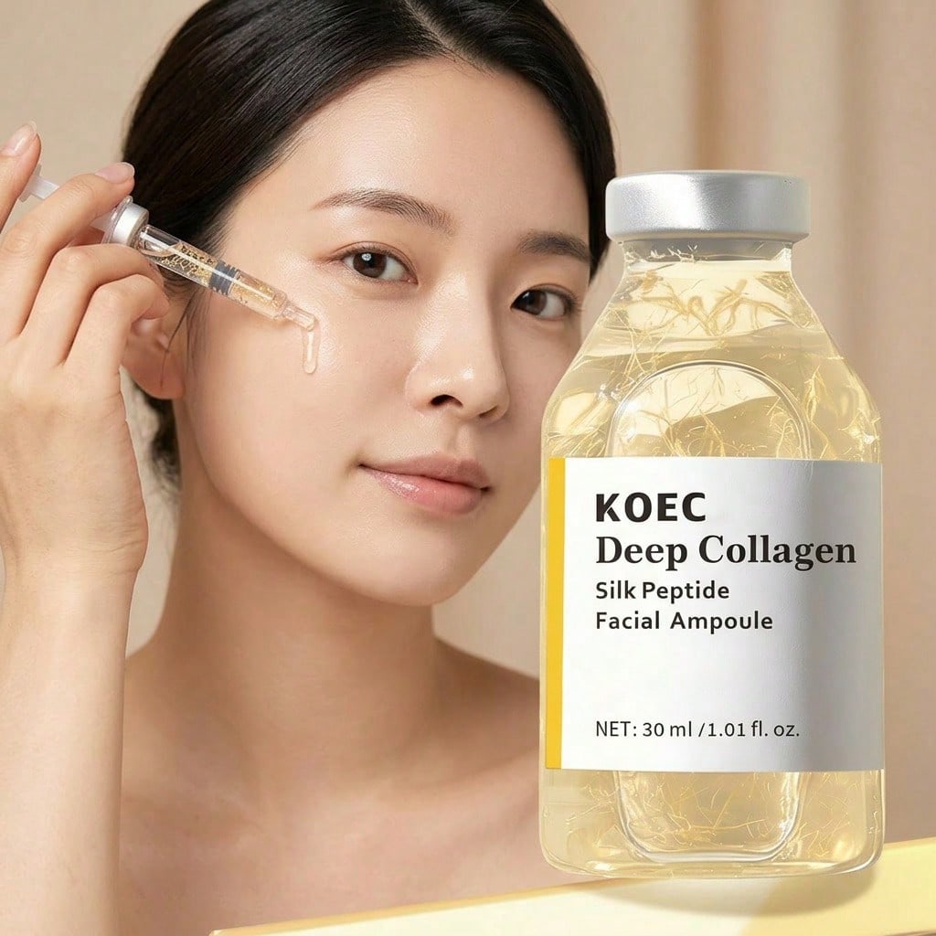 Collagen Peptide Powder - Ampul Wajah Peptida Sutra Kolagen, Serum