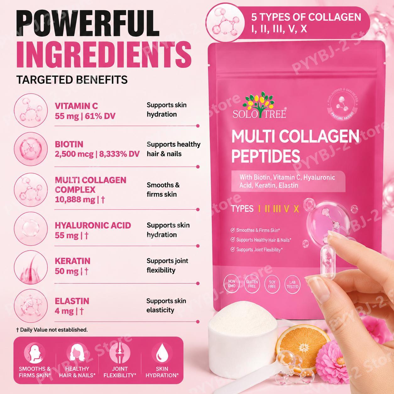 Bubuk Multi Kolagen Peptida Ti - Collagen Peptide Powder ulasan dan harga