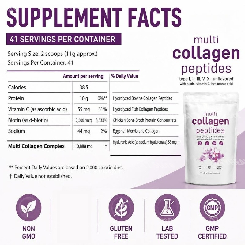Bubuk Multi Kolagen Peptida Ti - Collagen Peptide Powder ulasan dan harga