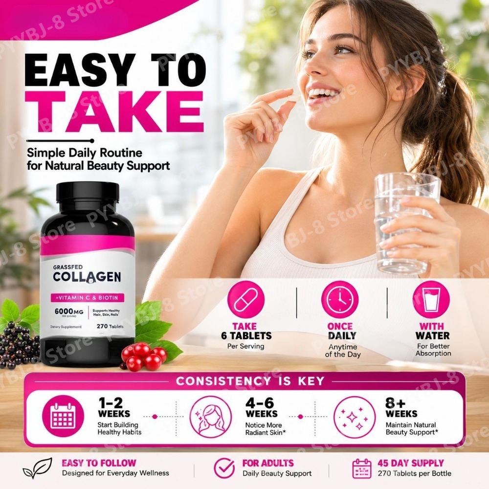 Tablet Kolagen 6000mg dengan V - Collagen Peptide Powder ulasan dan harga